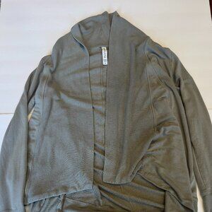 Athleta Womens Small Open Front Cardigan Gray Modal Wrap Sweater